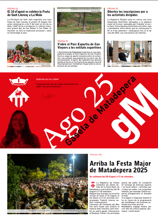 GASETA 446 - AGOST 2025 - Ajuntament de Matadepera